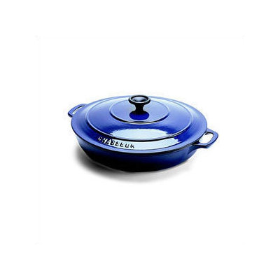 Paderno World Cuisine Stainless Steel 3-Qt. Aluminum Round Dutch Oven / Rondeau Pan - Color: Red