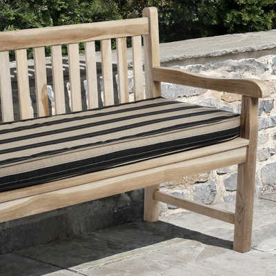 Mozaic Company Sunbrella Outdoor Bench Cushion - Size: 60" x 19", Color: Brown/Black Stripe at Sears.com