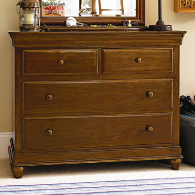 SmartStuff Furniture Classics 4.0 Single 4-Drawer Dresser - Finish: Saddle Brown at Sears.com
