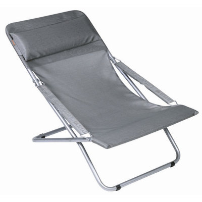Lafuma Transabed XL Folding Sling Chair with Mattress and Pillow - Frame Color: Gray, Cushion Color: Carbon Gray at Sears.com