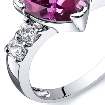 Oravo Solitaire Style 2.50 carats Cubic Zirconia Ring in Sterling Silver - Size: 7, Color: Pink Sapphire at Sears.com