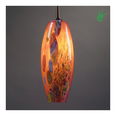BRUCK Mini Ciro 1 Lt LED Pendant w/ Canopy -Canopy Size:4" w/ Junction Box, Finish:Chrome, Shade Color:White Fritted Glass at Sears.com