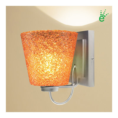 BRUCK Bling I One Light LED Wall Sconce with Diamond Shaped Canopy - Finish: Chrome, Shade Color: Silver at Sears.com