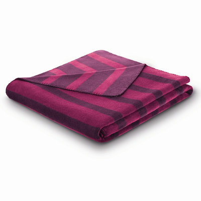 Bocasa Blankets World Affairs Cotton Blend French Stripes Blanket - Color: Plum at Sears.com