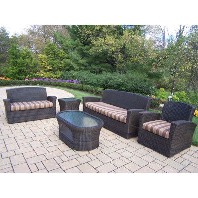 Oakland Living Savannah 5 Piece Wicker Lounge Seating Group at Sears.com