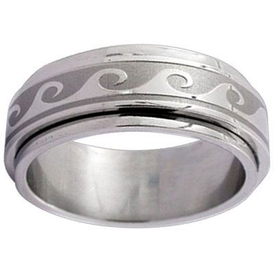 Trendbox Jewelry Wave Design Spinner Ring - Size: 6.75 at Sears.com