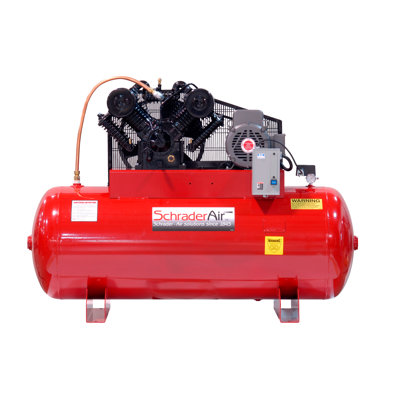 Schrader Professional Series Two Stage 7.5 120 Gallon Horizontal Compressor - Voltage: 460V at Sears.com