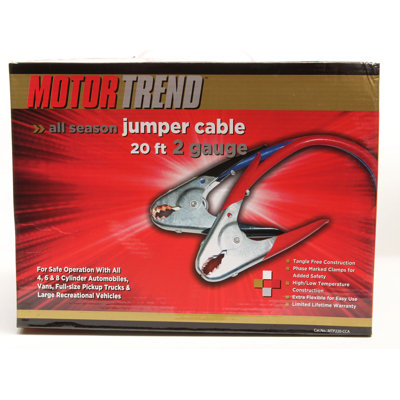 Motor Trend 20 Ft. Jumper Cables, 2 Gauge at Sears.com