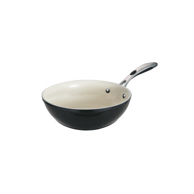 Tramontina Gourmet Ceramica 01 Deluxe Porcelain Enamel Metallic Black 11 in Stir-Fry