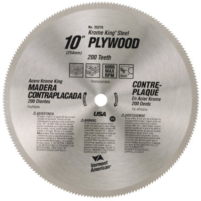 Vermont American 10" Plywood Krome King Circular Saw Blades 25276 at Sears.com