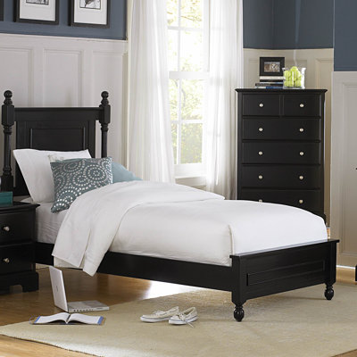 Woodbridge Home Designs Morelle Panel Bed - Size: California King, Finish: Black at Sears.com