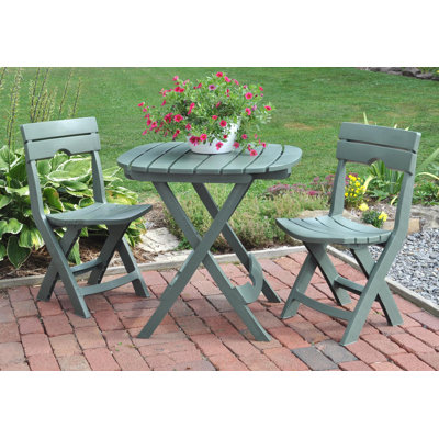 Adams Mfg. Corp. Quik-Fold 3 Piece Cafe Dining Set - Color: Sage at Sears.com