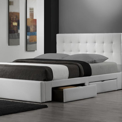 DG Casa Belmont Storage Platform Bed - Size: King, Finish: White at Sears.com