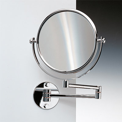 Windisch by Nameeks 18.9" Extendable Double Face Wall Mounted 5X Magnifying Mirror with Optical Grade - Finish: Satin Nickel at Sears.com