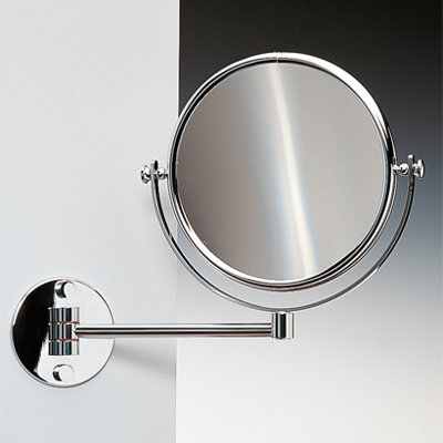 Windisch by Nameeks 11.8" Extendable Double Face Wall Mounted 5X Magnifying Mirror with Optical Grade - Finish: Satin Nickel at Sears.com