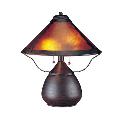 Cal Lighting Table Lamp with Mica Shade in Rust at Sears.com