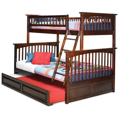 Atlantic Columbia Bunk Bed with Trundle Bed - Configuration: Twin over Twin, Finish: Antique Walnut at Sears.com