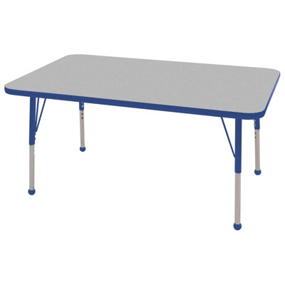 Ecr4Kids 30"x48" Rect. Adj Activity Table in Gray -Edge Banding:Yellow, Leg Color:Yellow, Leg Style:Standard Leg Ball Glides at Sears.com