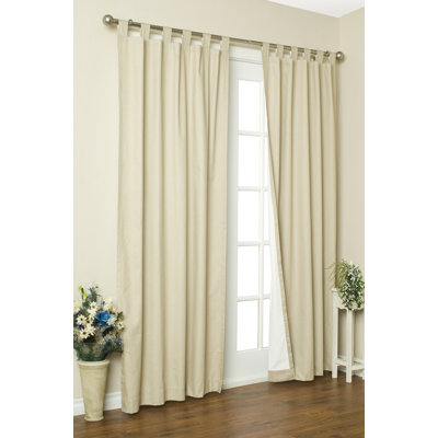 Thermalogic Weathermate Solid Insulated Color Tab Top Curtain Pairs - Size: 63" H x 80" W, Color: Natural at Sears.com