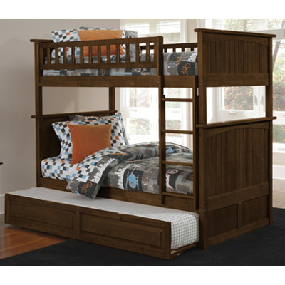 Atlantic Nantucket Bunk Bed with Trundle Bed - Configuration: Full over Full, Finish: Antique Walnut at Sears.com