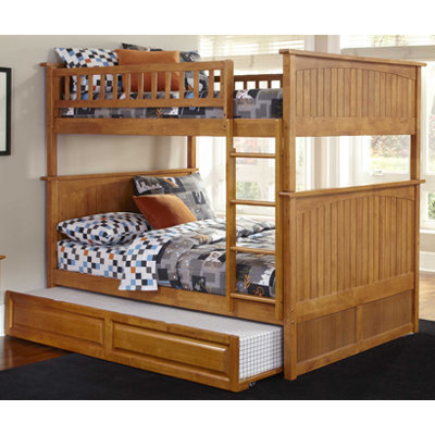 Atlantic Nantucket Bunk Bed with Trundle Bed - Configuration: Twin over Twin, Finish: Caramel Latte at Sears.com