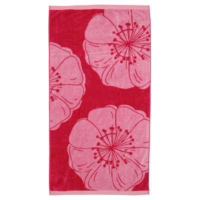 Mohawk Imported Pink Flower Beach Towels - Rug Size: 36" x 68" at Sears.com