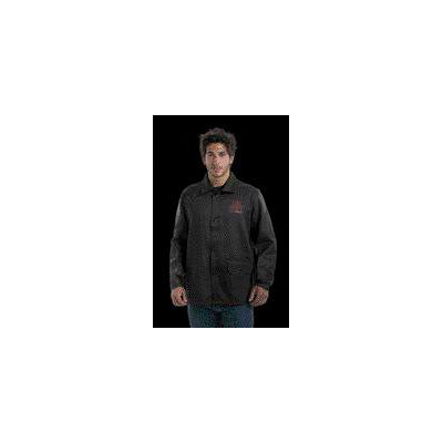 John Tillman & Co 30" Black 9 Ounce Top Grain Cowhide Leather And Westex Proban FR7A Cotton Flame Retardant Jacket With Snap Front Closure at Sears.com