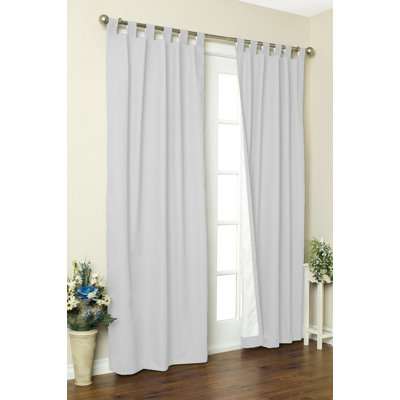 Thermalogic Weathermate Solid Insulated Color Tab Top Curtain Pairs - Size: 84" H x 80" W, Color: White at Sears.com