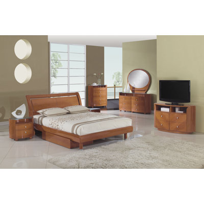 Global Furniture USA Emily Platform Bedroom Collection - Size: Queen, Finish: Glossy Cherry at Sears.com