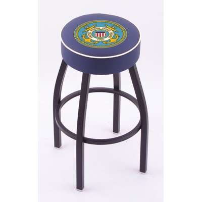 Holland Bar Stool US Military Single Ring Swivel Barstool with Black Base  - Size: 30" Height, Team: United States Coast Guard at Sears.com