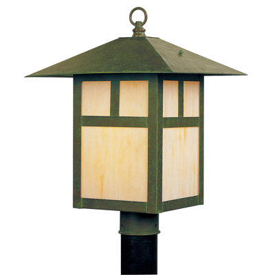 Livex Lighting Montclair Mission  Outdoor Post Lantern in Verde Patina - Size: 18" H x 13" W at Sears.com
