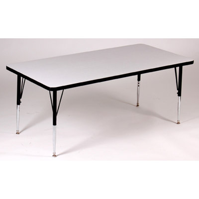 Correll, Inc. Rectangle Activity Table with Grey Granite Top - Leg: Short Leg, Size: 30" W x 60" D, Color: Black at Sears.com