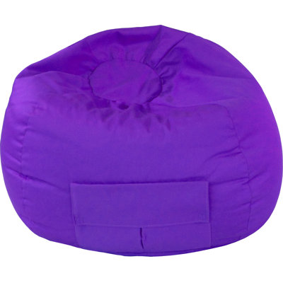 Gold Medal Bean Bags Denim Bean Bag Chair - Color: Purple, Size: Medium / Tween at Sears.com