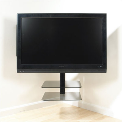 AVF Nexus Floating Flat Panel Corner Mount with AV Component Shelving Screens (36" - 70" Screens) at Sears.com