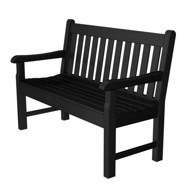 Polywood Rockford Plastic Garden Bench - Finish: Black, Size: 60" at Sears.com