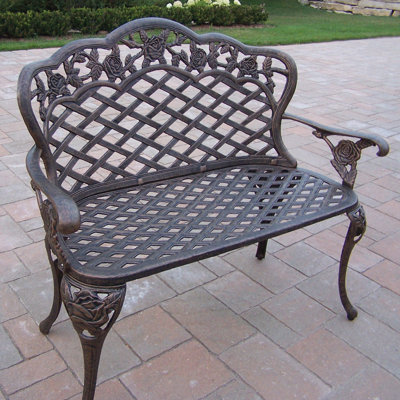 Oakland Living Tea Rose Aluminum Garden Bench - Finish: Antique Bronze at Sears.com