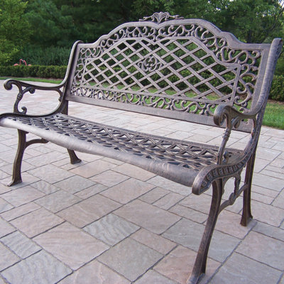 Oakland Living Mississippi Aluminum Garden Bench - Finish: Antique Bronze, Material: Aluminum at Sears.com