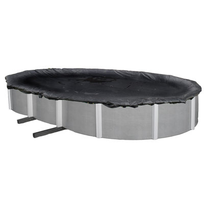 Dirt Defender Oval Rugged Mesh Above Ground Pool Winter Cover - Pool Size: 18' x 34' Oval