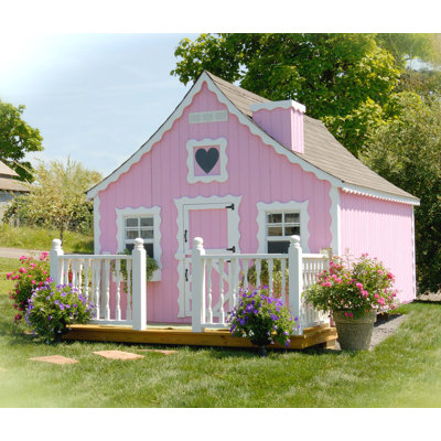 Little Cottage Company Gingerbread Playhouse Kit with No Floor - Chimney: Yes, Size: 8 x 8, Deck and Painted Rail: None at Sears.com