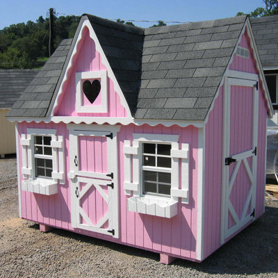 Little Cottage Company Small 4 x 6 Victorian Playhouse Kit with Floor - Chimney: Yes, Deck and Painted Rail: Yes at Sears.com