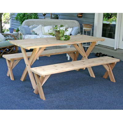 Creekvine Designs Cedar 3 Piece Dining Set - Size: 10', Finish: Cedar Stain/Sealer at Sears.com
