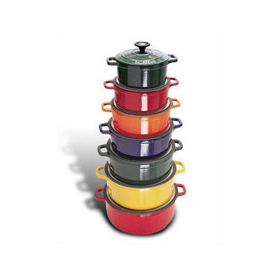 Paderno World Cuisine Cast Iron 4-Qt. Round Dutch Oven - Color: Blue