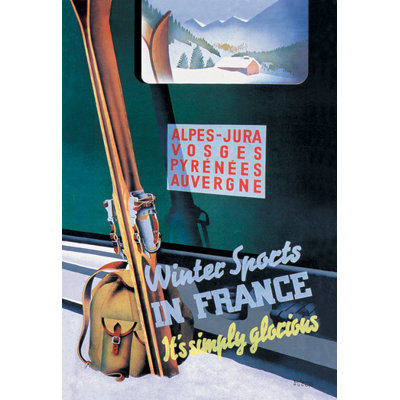 Buyenlarge Winter Sports in France Canvas Art - Size: 16" H x 24" W x 0.5" D at Sears.com