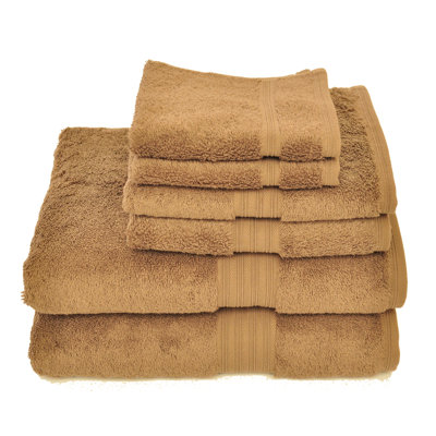 dCOR design Luxury 6 Piece Bath Towel Set - Color: Cocoa Brown at Sears.com
