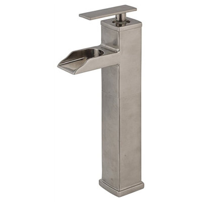 Schon Mainz Single Hole Waterfall Bathroom Faucet with Single Handle - Finish: Satin Nickel at Sears.com