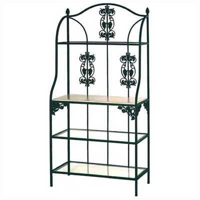 Grace Vineyard Baker's Rack - Finish: Antique Bronze, Wood Finish: Honey, Shelf Material: 4 Wood Shelves at Sears.com