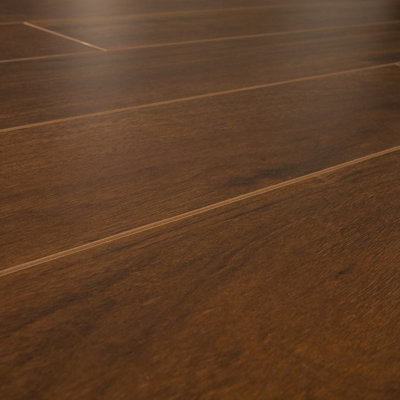Lamton 12 mm Narrow Board Laminate with Underlayment in Caribbean Walnut at Sears.com