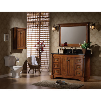 Legion Furniture 48" Single Bathroom Vanity Set in Light walnut - Vanity Top: Dark Tan Brown Granite at Sears.com