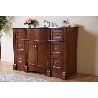 Legion Furniture 48" Single Bathroom Vanity Set in Light Walnut - Vanity Top: Dark Tan Brown Granite at Sears.com