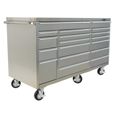 Viper Tool Storage PRO 72" 18 Drawer Rolling Cabinet - Color: Stainless Steel at Sears.com